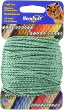 Needloft Plastic Canvas Yarn, 20 yards - Mermaid Green