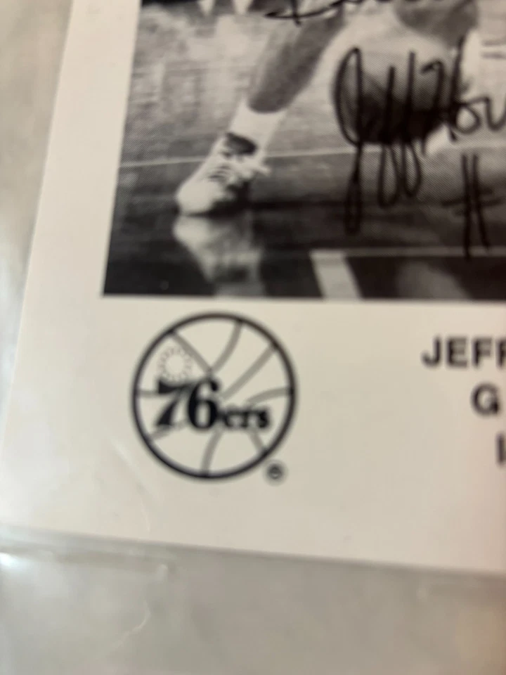 Jeff Hornacek 1993 autographed 5 1/2 x 8 1/2 photo- NBA Philadelphia 76ers! - Image 4 of 4