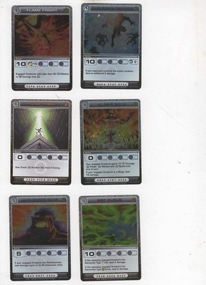Chaotic lot #152. Lot of 6 Rare Attack cards.