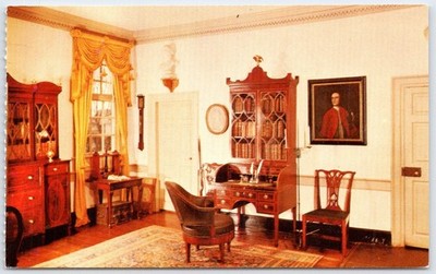 Vintage Mount Vernon General Washington's Desk and Chair Postcard