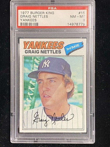 Graig Nettles #15 1977 Burger King Yankees card