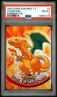 1999 TOPPS POKEMON TV RAINBOW FOIL #6 CHARIZARD PSA 8