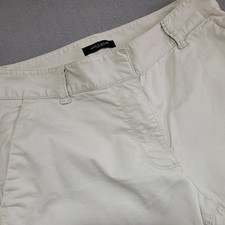 Ann Taylor Womens Beige Solid Cotton Blend Chino Straight Leg Pants Size 6