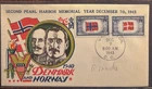 #920 Overrun Countries FDC: Denmark w/Norway with nice cachet, slight toning