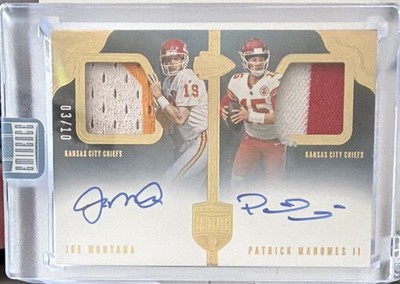 Panini   2021 Eminence Dual Patch Autographs DPA-MM Montana Mahomes II /10