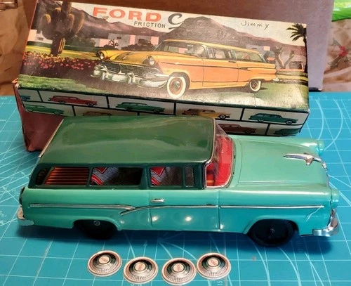 Bandai Boxed Tin Friction 333 Custom Ranch Wagon