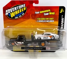 Maisto Adventure Wheels 1957 Chevrolet Flatbed & 1969 Oldsmobile 442