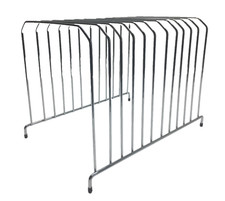 Vintage Retro Chrome Vinyl LP Album Holder Rack 12x8x9 Holds Up To 33 Albums