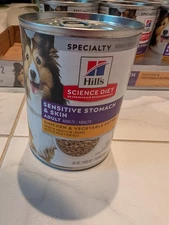 Hill's Science Diet Sensitive Stomach & Skin Adult Chicken And Vegetable 10 Cans