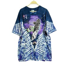 Vintage 1997 Liquid Blue Star Wars Tshirt Men Sz XL Death Star Millennium Falcon