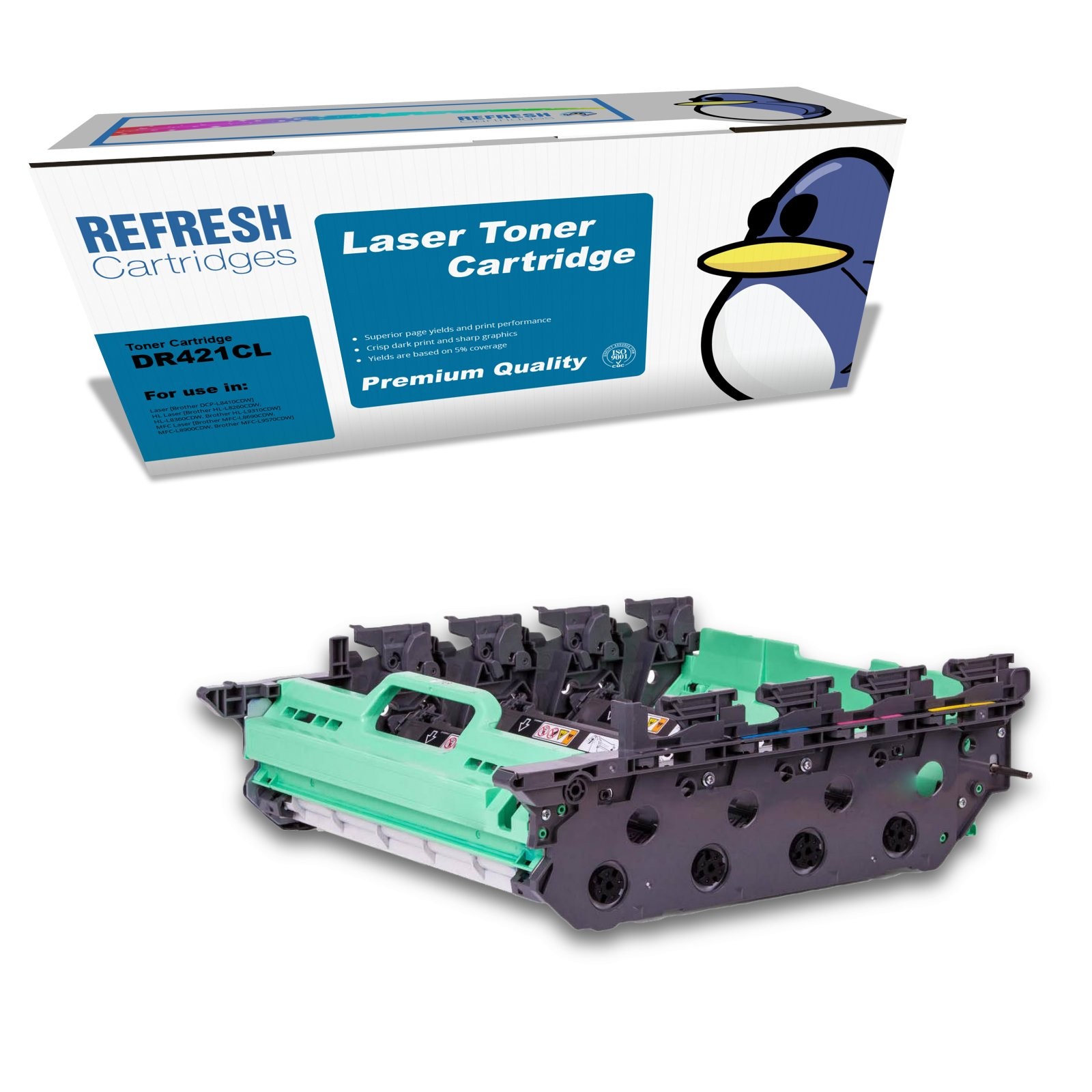 Refresh Cartridges Four Colour Drum DR-421CL Compatible With Brother Printers
