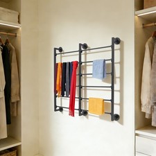 6-Tier Ribbon Storage Organizer Wall Mount Ribbon Organizer with Removable Rods