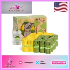 Eco-Friendly 510 Count Dog Waste Bags - Extra Thick, Leak-Proof with Dispenser