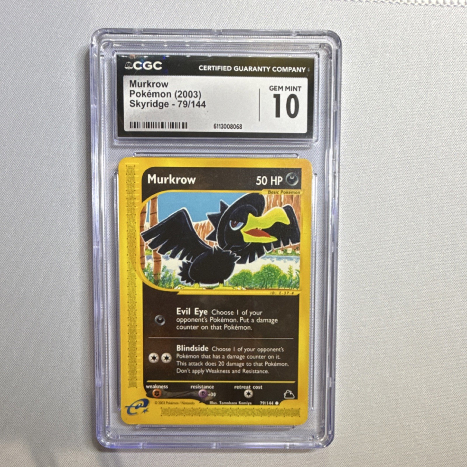 Pokémon Murkrow 79/144 Skyridge CGC 10 2003 English Vintage TCG