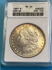 1897 Morgan Dollar ANACS MS63 VAM-6A Top 100 Old Soap Box Holder