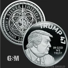 2024 TRUMP 47 Silver Shield 1 Troy oz .999 Fine Silver Proof Round BOX & COA