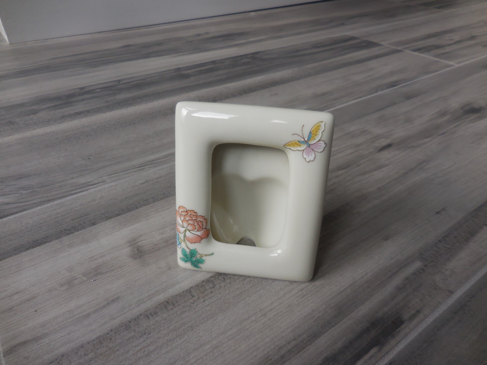 Cho Cho Takahashi Small Mini-Photo Frame Hand Painted Porcelain 3.75 X 3 in.