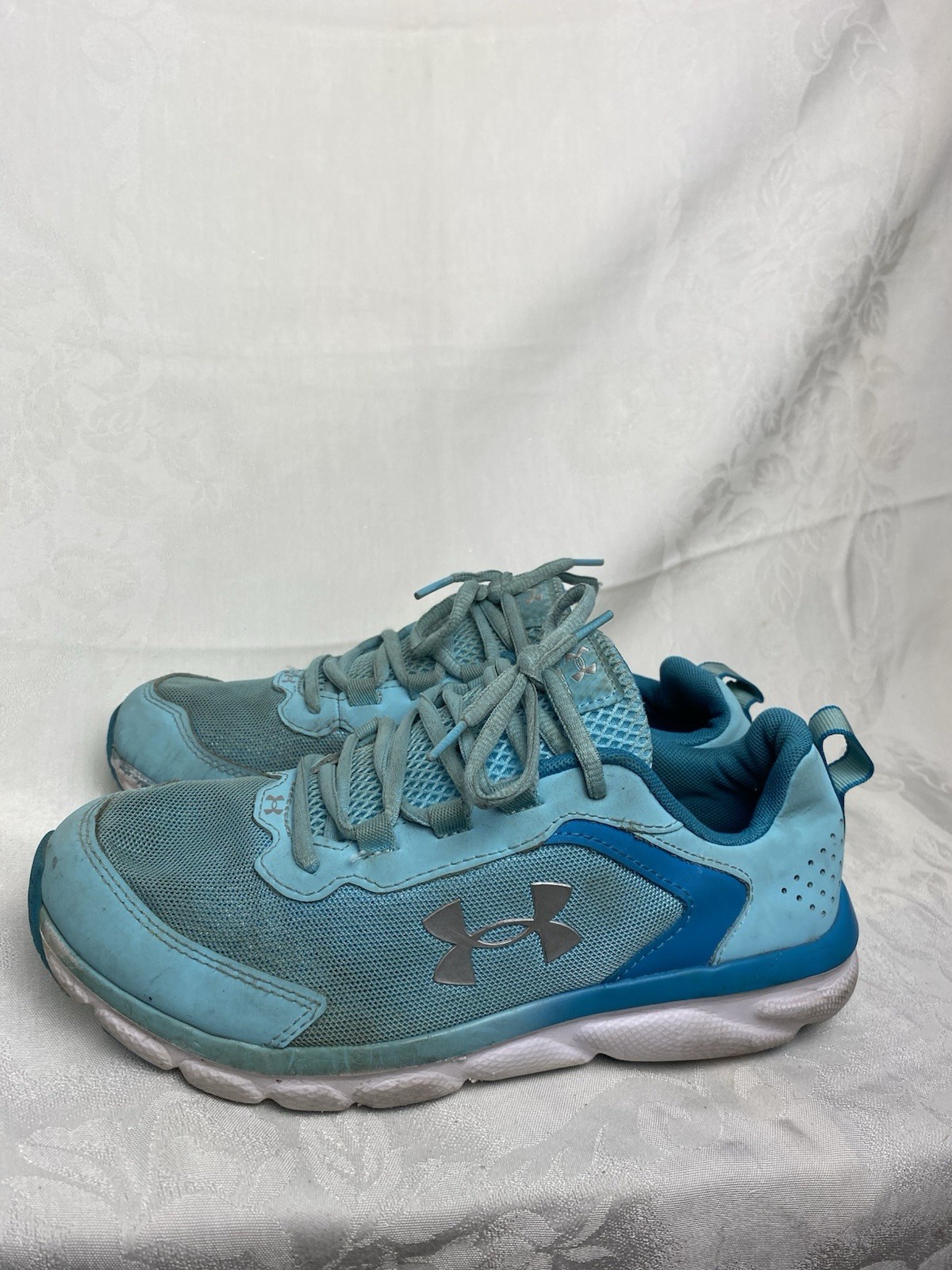 Under Armour Blue Mesh Unisex Kids Athletic Shoes US 6.5Y EU 39 UK 6 3024634-300 thumbnail 2