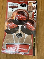 Disney Pixar Pack 3 AirFill Foil Balloons The World Of Cars 9 Inch NEW