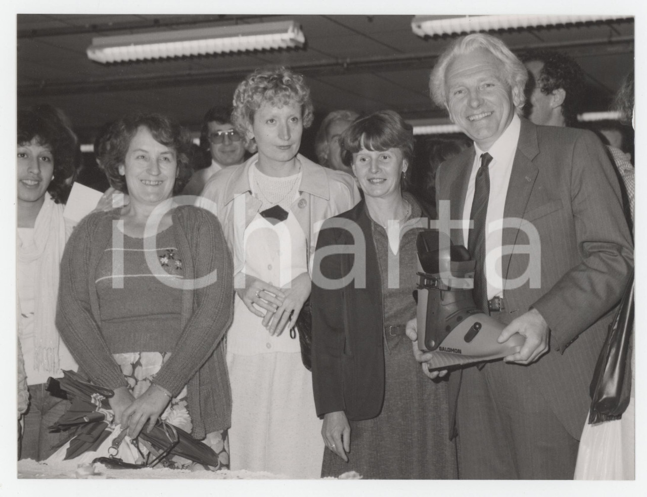 1985 ca SCI George SALOMON alla festa per il milionesimo scarpone *Foto 18x14 cm