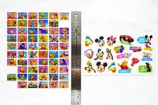 LOT of 2 Sheets DISNEY WINNE THE POOH, MICKEY MOUSE Various Characters Stickers
