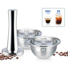 Stainless Steel Refillable Coffee Pods Compatible for Nespresso Vertuo Reusable