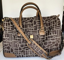 Vintage Diane Von Furstenberg DVF Classic Logo Travel Overnight Bag Brown