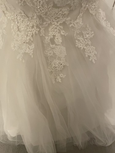 Wedding Dress Fits Size 10 Sparkling Lace Fishtail With DETACHABLE BELT - Picture 8 of 18
