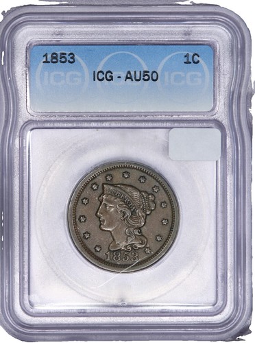 1853 Braided Hair Large Cent Z0466 | eBay