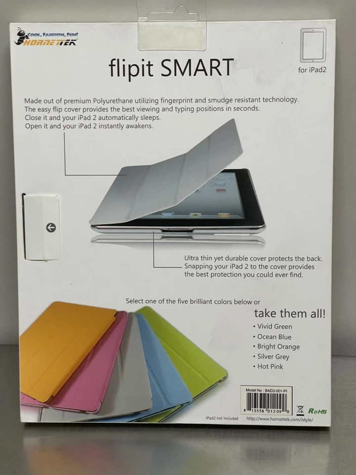 Hornettek Flipit Smart iPad Case (BAD3-001-PI) For iPad 2  - PINK Color - Image 2 of 4