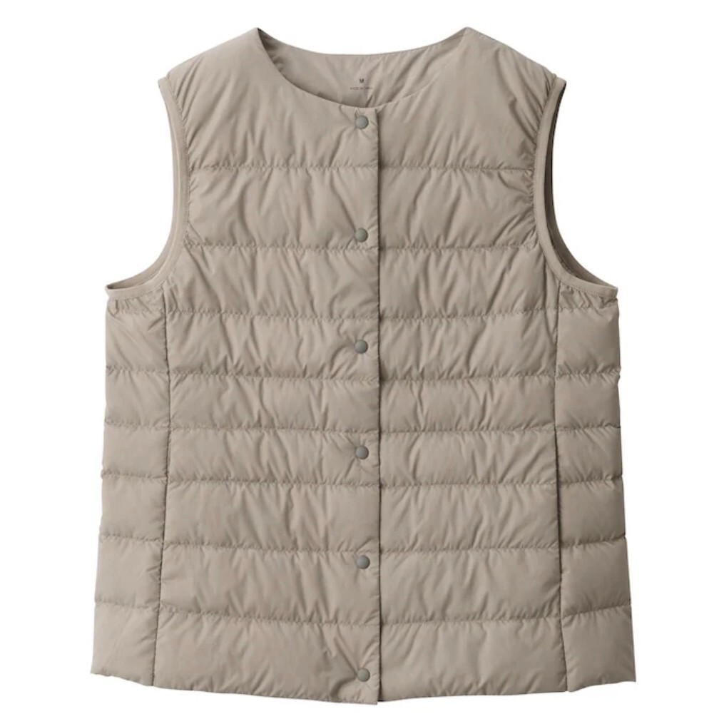 MUJI Collarless Down Vest XS-XXL Packable Lightweight Anti-Static