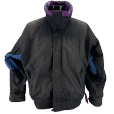 COLUMBIA 80's Vintage Bugaboo Ski Jacket Black Size XL Colorblock RETRO