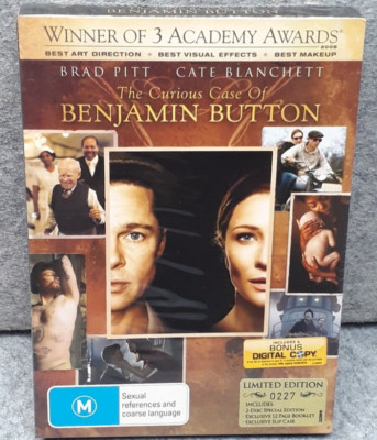NEW: BENJAMIN BUTTON Movie LIMITED EDITION 2 Disc DVD Set Region 4 PAL Free Post
