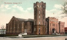 Vintage Postcard 1910's The Armory Oswego New York The Valentines Souvenir NY