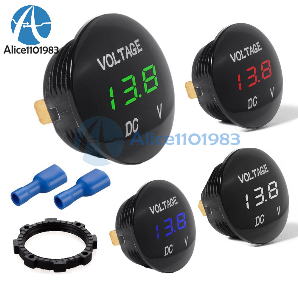 Smart EL Store] DC 12V-24V LED Panel Digital Voltage Volt Meter Displayvoltmeter Motorcycle I3520201245