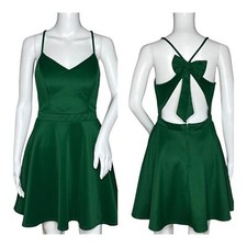 City Studio Dress Juniors 7 Green Bow Feminine Formal Homecoming Event Holiday