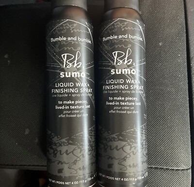 x2 Bumble And Bumble Bb Sumo Liquid Wax Finishing Spray (4oz) Each 