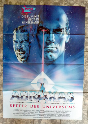 ABRAXAS Jesse Ventura A1-VIDEO-POSTER Ger 1-Sheet 91 Sven-Ole Thorsen DAMIAN LEE
