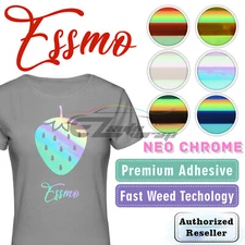 ESSMO™ Neo Chrome Heat Transfer Vinyl HTV T-Shirt 20" Roll Iron On Heat Press