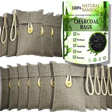 Charcoal Bag Odor Absorber Activated Bamboo Charcoal Air Purifying Bag,15Pc×100g