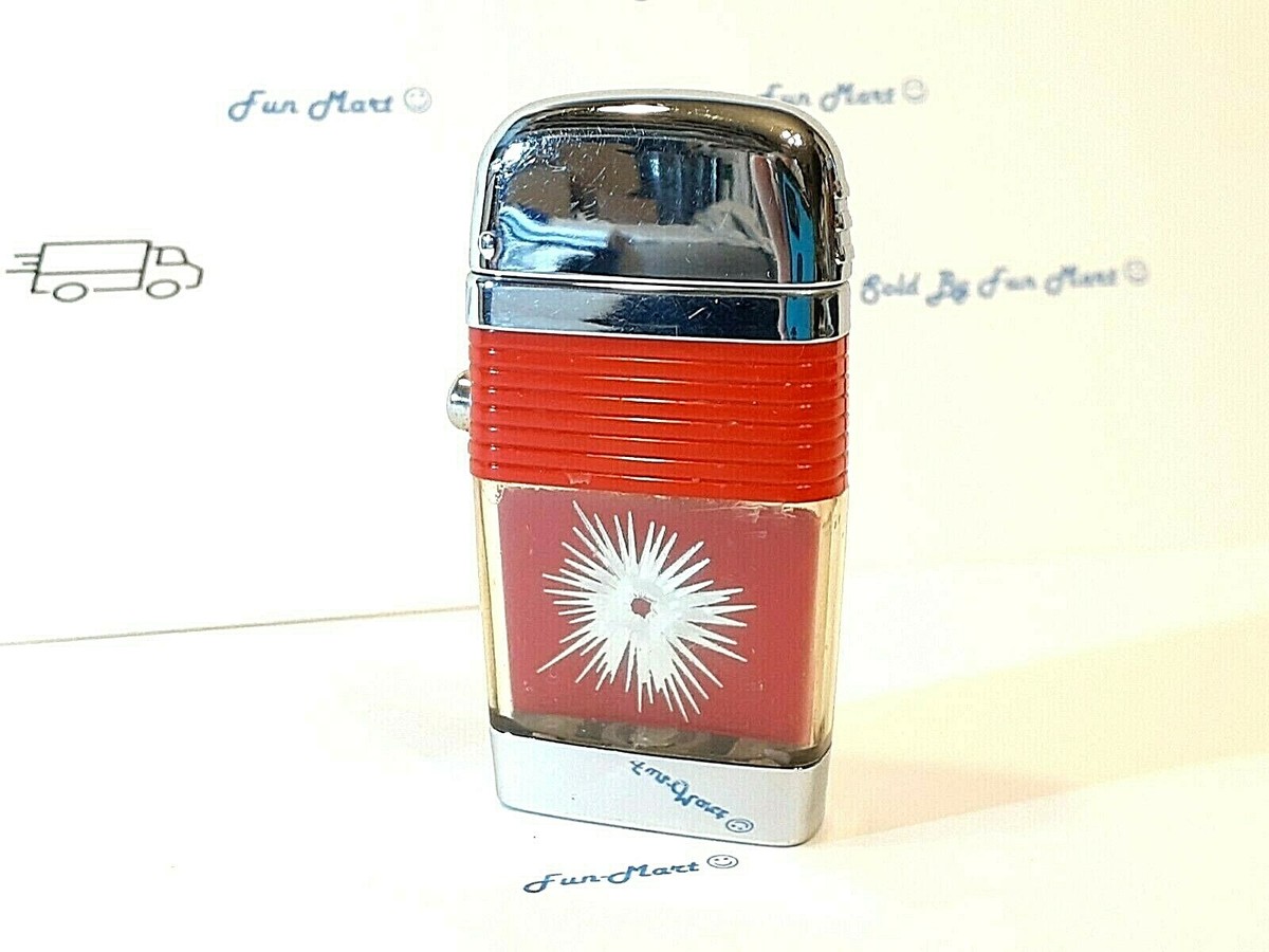 Vintage SCRIPTO VU-LIGHTER Bullet Hole / Complete, Clean, & Works 
