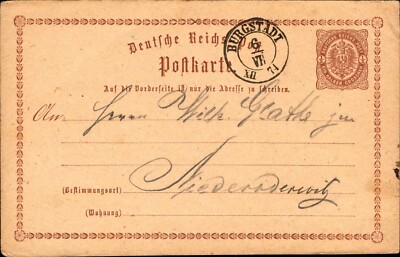 Saxony 1874 - Saxony K2 ''Burgstädt'' Su Dt. Ricca (#8270)
