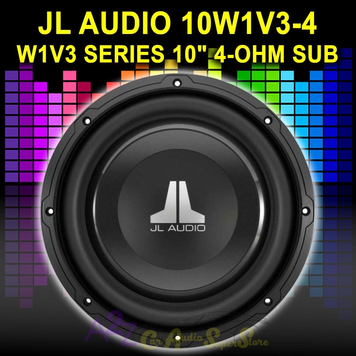 JL AUDIO 10W1V3-4 (92081) 10-INCH (250 MM) W1V3 CAR SUBWOOFER