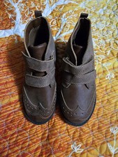 Carter's Boys Brown Oxford Wingtip Sneakers Dressy Shoes Easy On Size 10M
