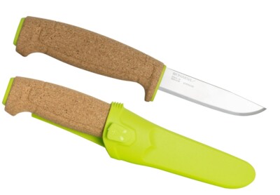MORAKNIV SWEDEN FLOATING OUTDOOR KNIFE FISHING, WORKING TO WATER *CORK STAINLESS