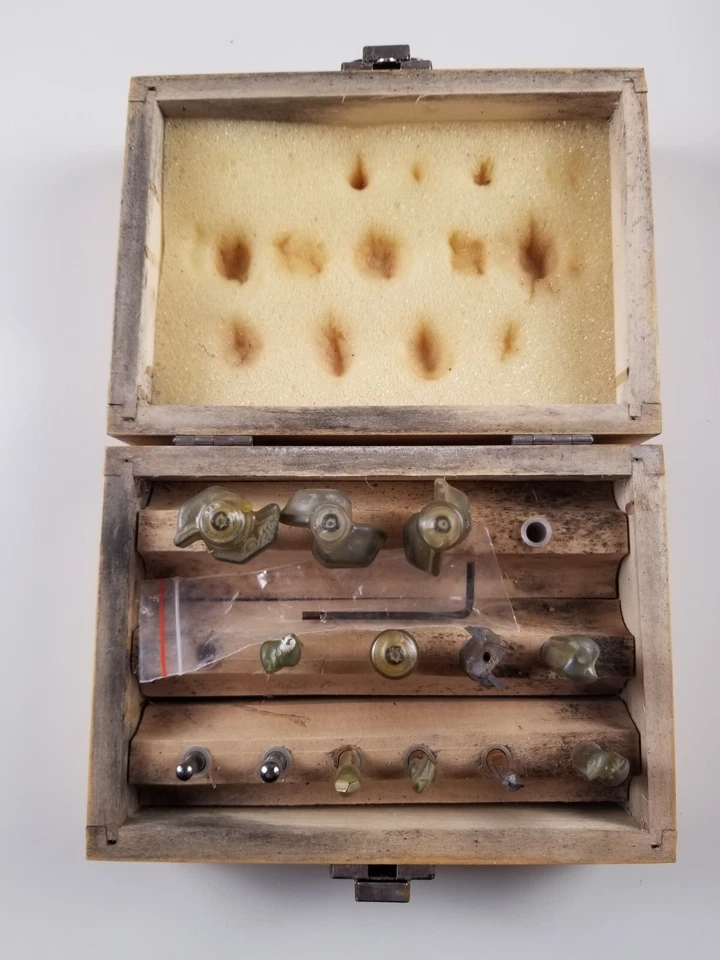 Juego de brocas de enrutador profesional para carpintero 13ps en estuche de madera, venta inmobiliaria Foto 2 de 4