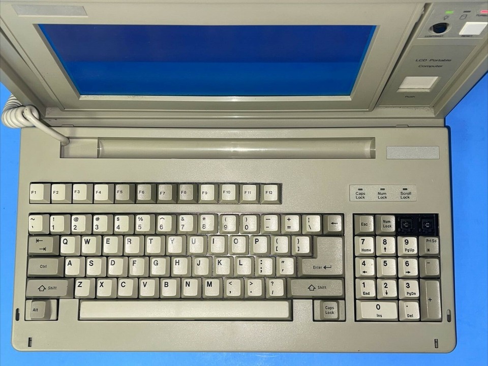 VINTAGE RETRO COLLECTIBLE LCD PORTABLE COMPUTER WITH KEYBOARD LCD-286 ...