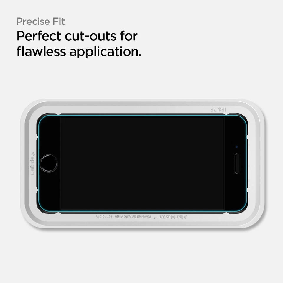 Protector Pantalla iPhone SE 2022 SE 2020 8 7 | Spigen [ALM FC] 9H Cristal Templado Foto 4 de 4