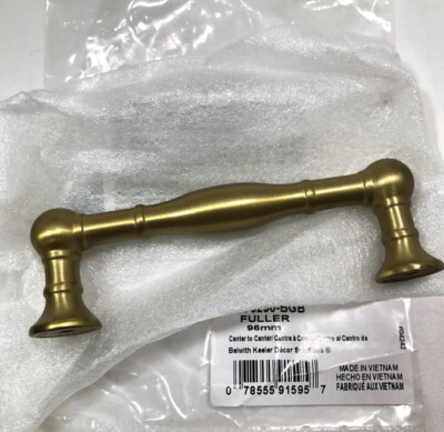 Belwih Keeler B076290-BGB Fuller 96mm Cabinet Pull -Golden Brass #14