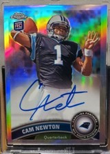 2011 Topps Chrome Auto CAM NEWTON RC Rookie Patriots SP Refractor Autograph #/99
